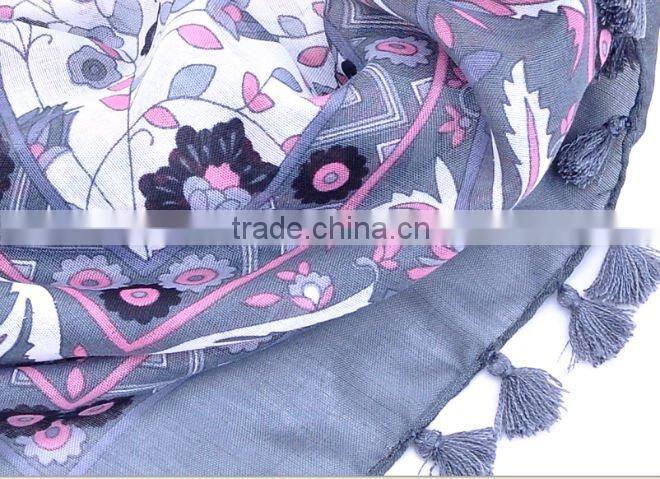 lady's square printed scarf