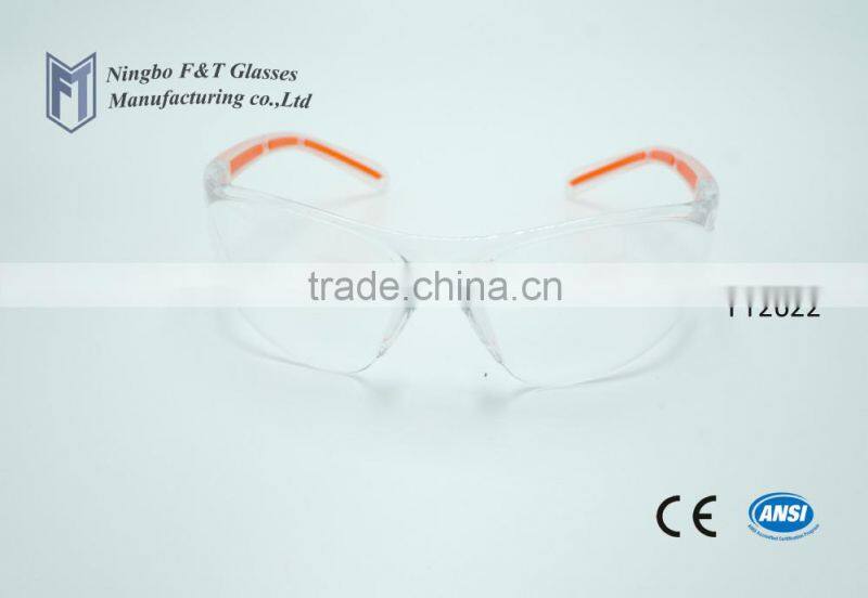 Polycarbonate plastic safety glasses