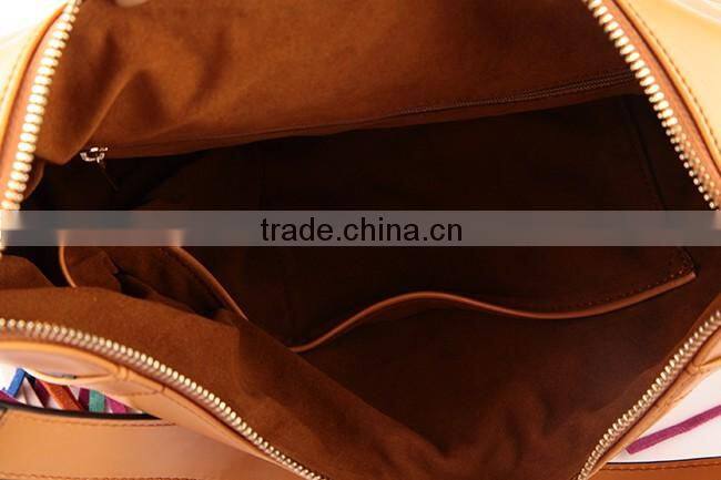 5123-2016 spring summer latest italy design fashion brand multi color tassel hobo handbag