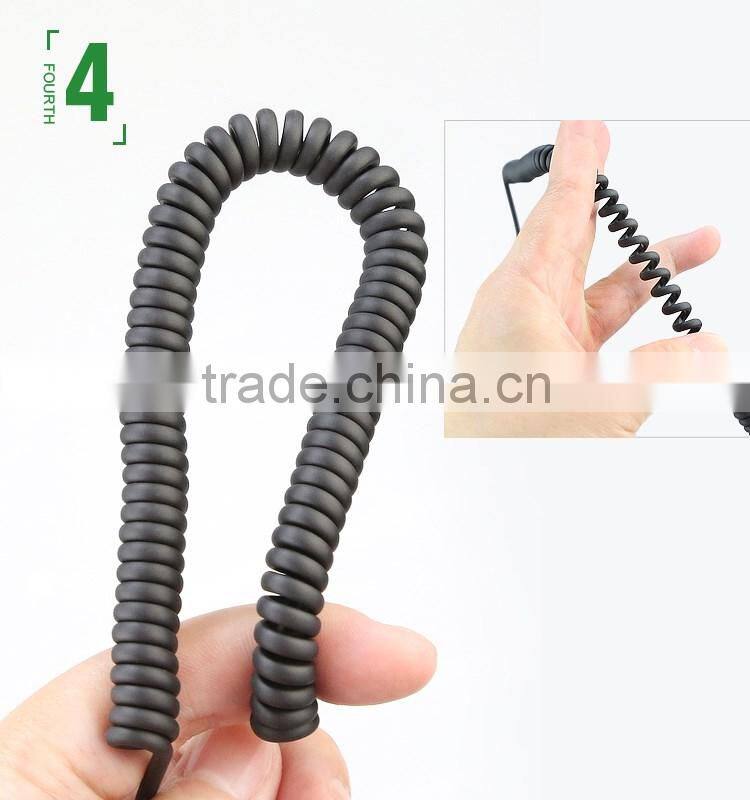 3.5mm Two Jacks Earphone Two Way Radio Headset Cheap Tensile Earpiece