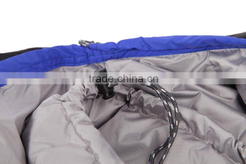 Outdoor light camping heated mummy minion down sleeping bag