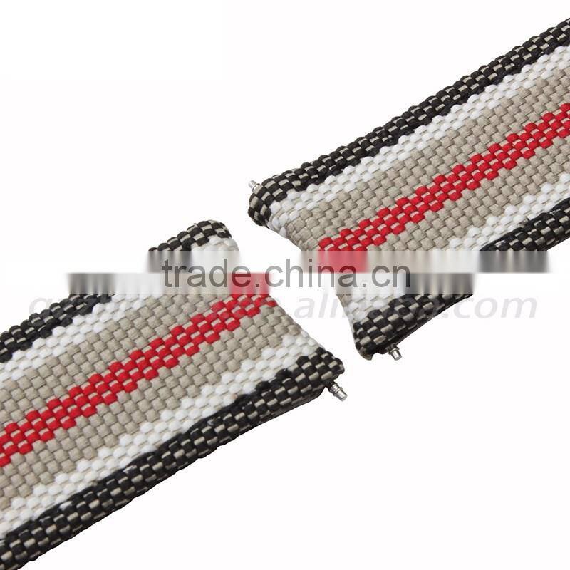 China Wholesale Custom Fashion Customize logo printing Nato Nylon Watchband 22mm