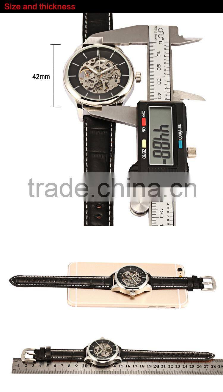 2015 oulm classical mechanical watch, simple quality watch, brand watch made in china