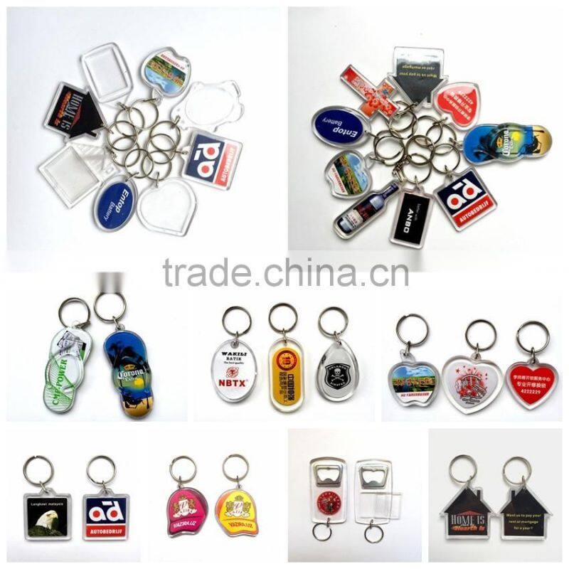 cheap fashion blank acrylic photo frame printed acrylic keychain manufacturers acrylic keychain maker