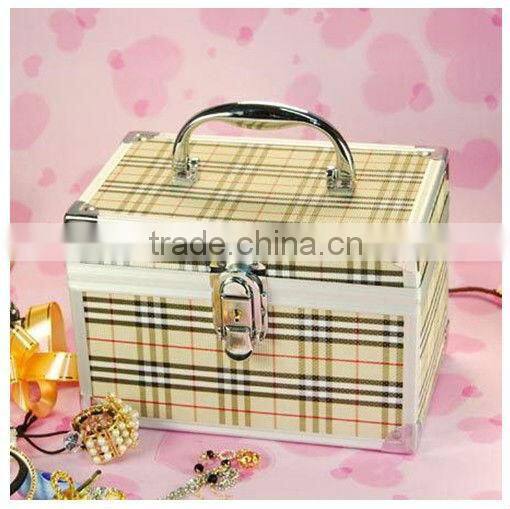 New aluminum cosmetic case with beauty pattern,aluminum cosmetic box