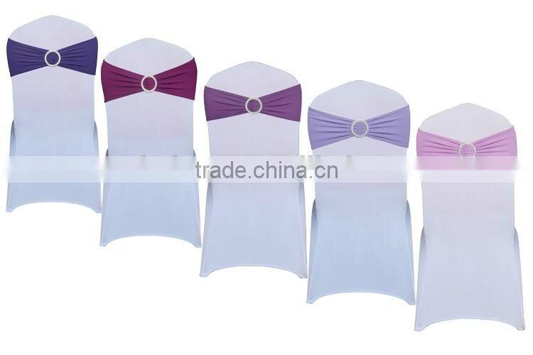 Fancy cheap standard size buckle spandex chair sash