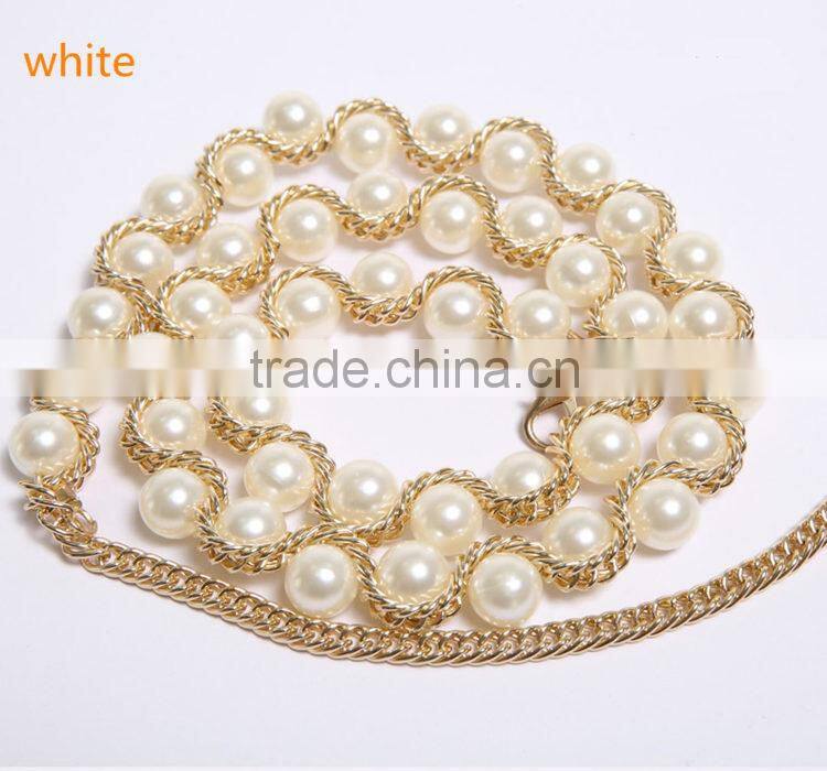 Shinning Glossy Peal Belly Dance Chain Belt