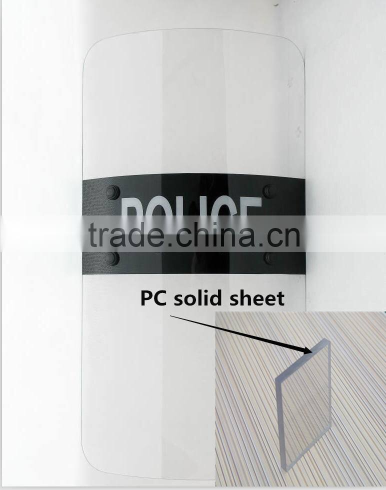 Professional manufacturer price 3mm polycarbonate riot shield