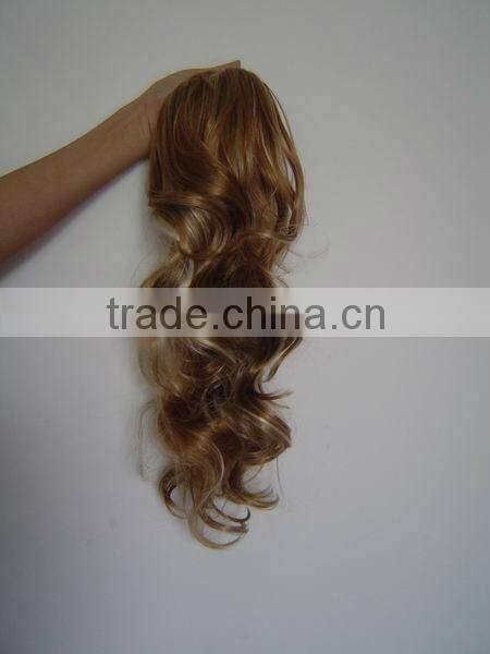 Wavy short hair ponytail black ponytail hair extension