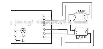 High output electronic ballast for T5 fluorescent lamps