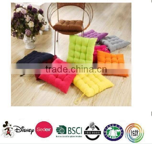 backrest cushion for chair/garden chair cushion/Factory wholesale 100% cotton square indoor dining chair cushion chair pad