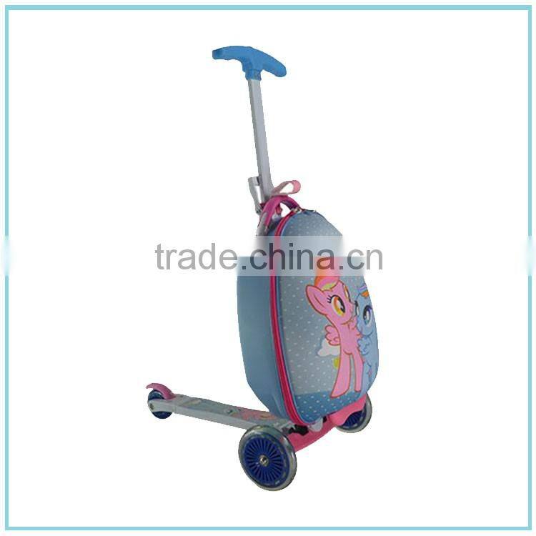 New style kids luggage trolley bag on wheels alibaba China