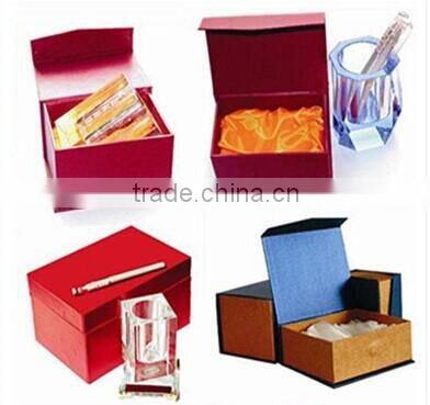 Desk Decoration Crystal Glass Pen holder with Photo Frame