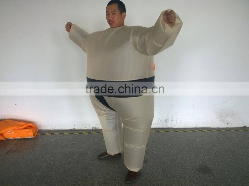 DJ-CO-124 NWE INFLATABLE BLACK SUMO SUIT FAT COSTUME AIRBLOWN EASY LIGHTWIEGHT OUTFIT