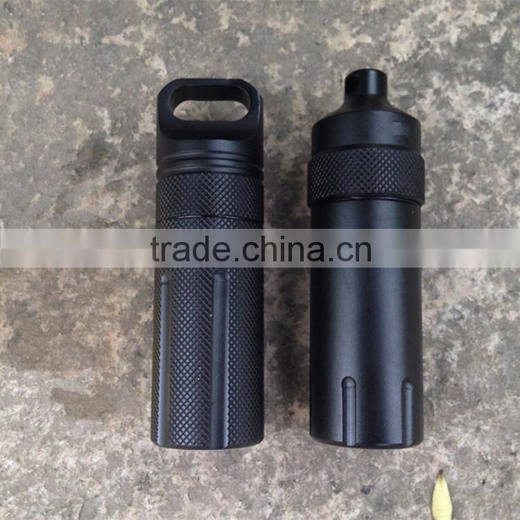 Outdoor pill bottles Aluminum keychain hanging bottle mini waterproof first aid sealed Bottles