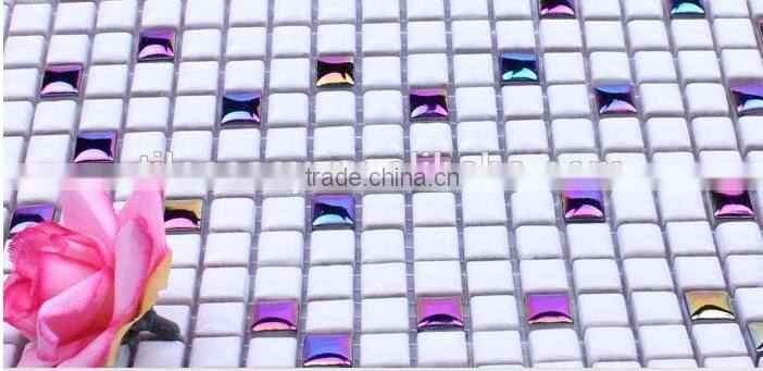 mini 10x10mm gold ceramic mosiac tile