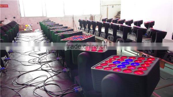 25*12W led matrix moving head light RGBW led stage beam lighting
