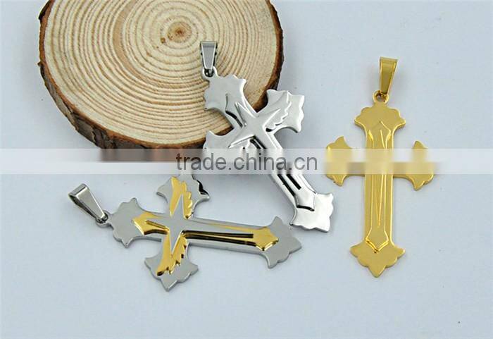 Fashion new design jewelry JCN0329 stainless steel cross necklace pendants