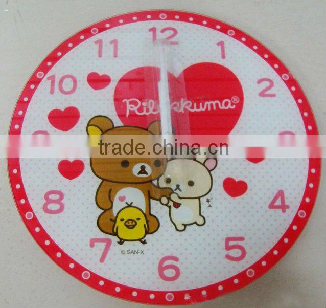glass wall clock, decorative clock
