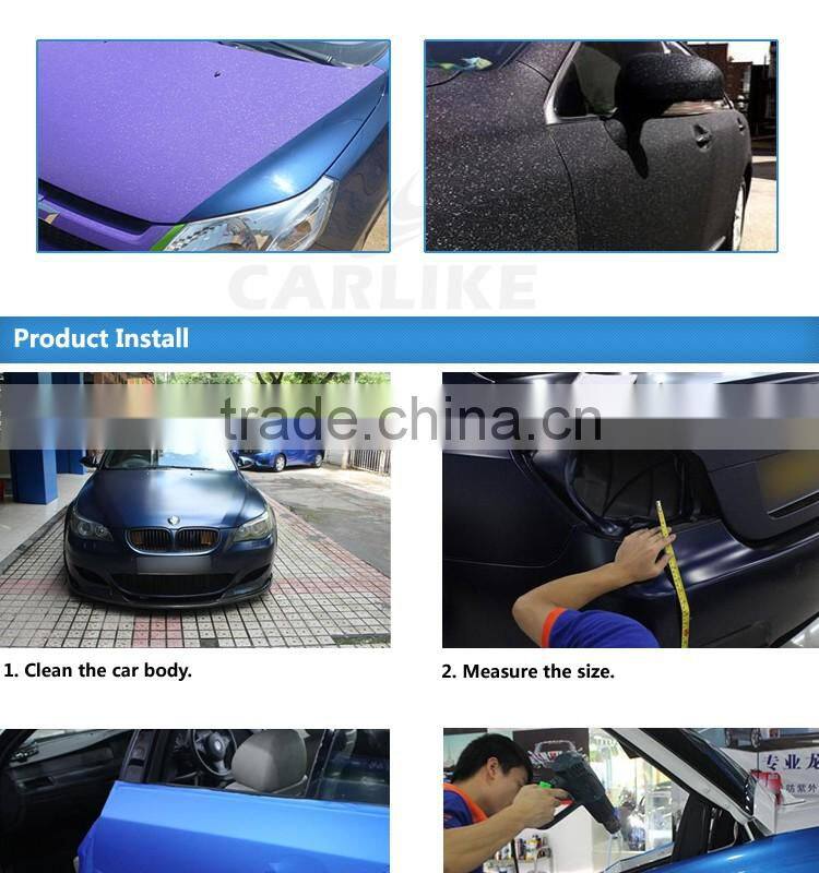 Self Adhesive White Matt Glitter Car Body Wrap Silver Vinyl Sticker Roll