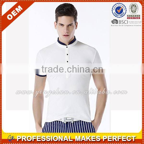 Custom Cotton Plain White Color Polo Shirt Design(YCP-C0387)