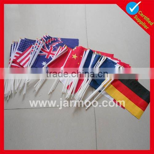 Factory direct sport game silk screen printing small international flags