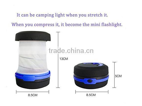 Portable Foldable Flexible Waterproof Lightweight Led Camping Lantern Emergency Flashlight