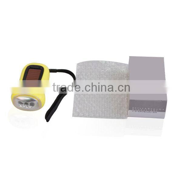 Emergency rechargeable 3 led solar flashlight dynamo led flashlight