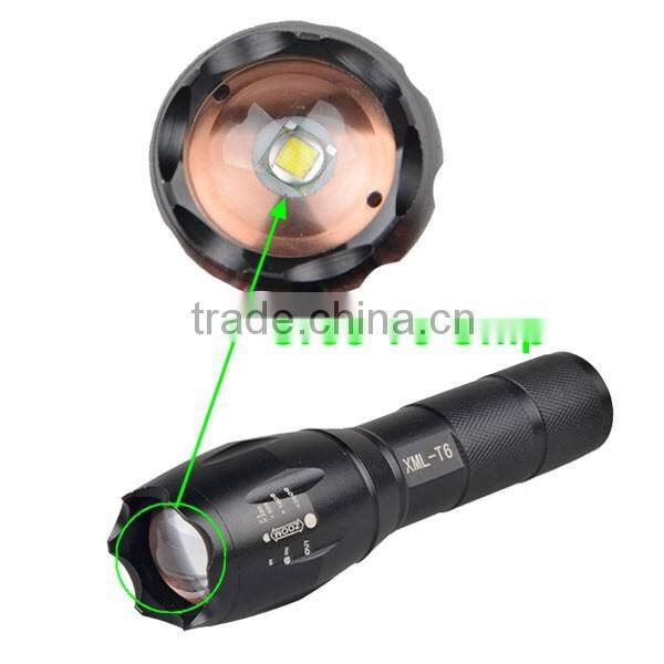 Glow In The Dark Button G700 Style LED Tactical Flashlight XM-L T6