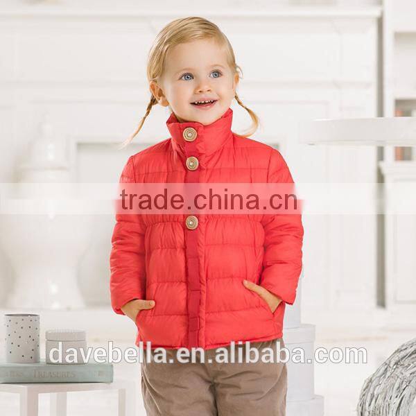DB1597 dave bella 2014 winter infant coat baby wadded jacket padded jacket outwear winter coat jacket down coat outwear