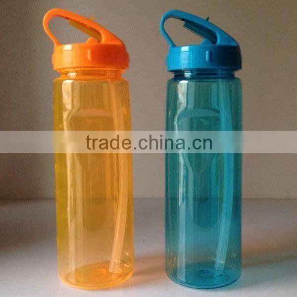 750ml single wall plastic water bottle with sucking mouth