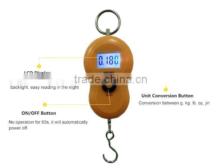 Easy Reading LCD Display Portable Travel Scales