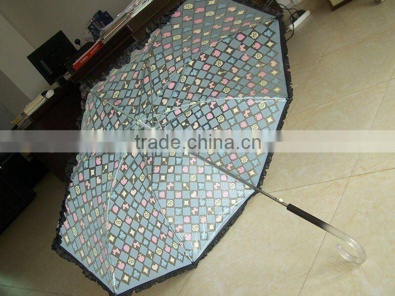 promotional 16 K straight gift outdoor transparent umbrella