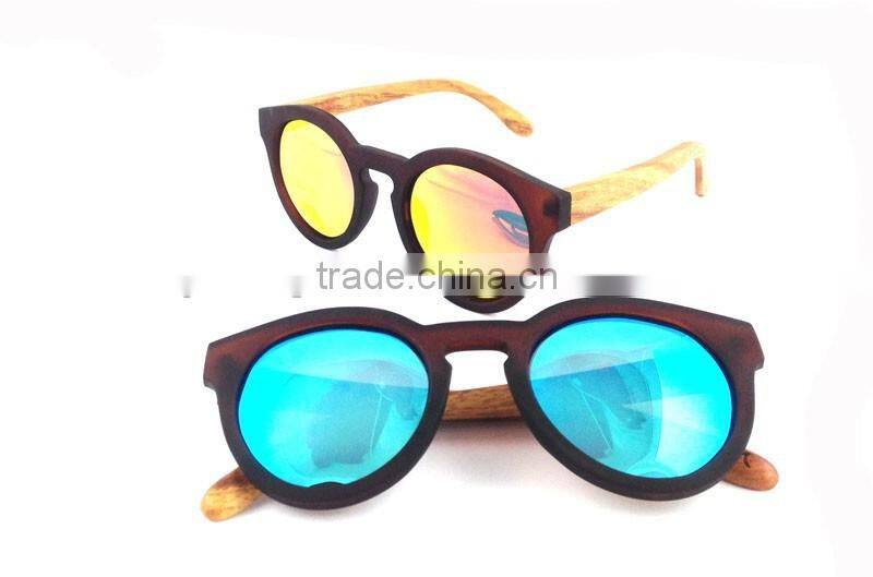 Polarized round wood sunglasses, mirror polarized wood sunglasses