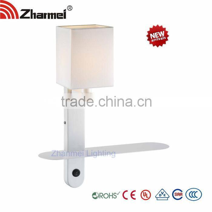 Square fabric Modern E14 Wall Lamp,bedside lamp