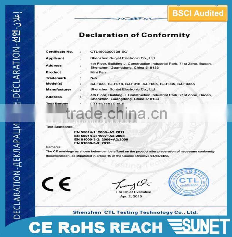 New 2016 portable Logo printing LED hand fan