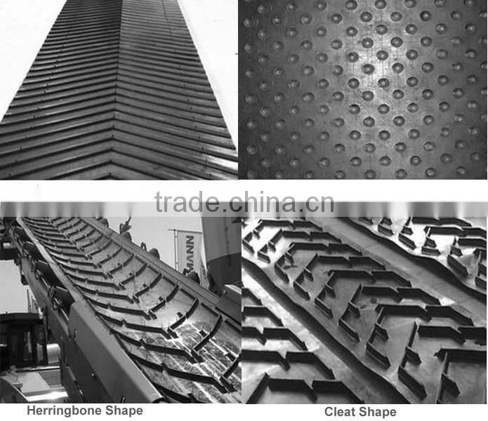 chevron conveyor belt cut down to intermediate heights