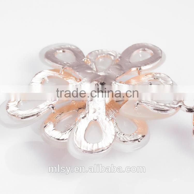 Beautiful flower black welded metal ornament chain Brightness F1-80023