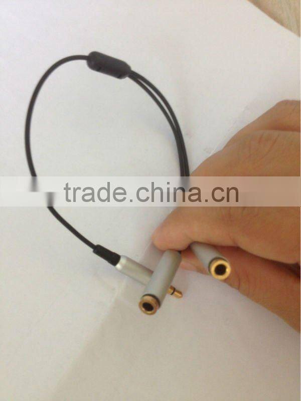 headset couples one divides two line ,Stereo 3.5 audio 1 divides into 2 lines,for all smart phone