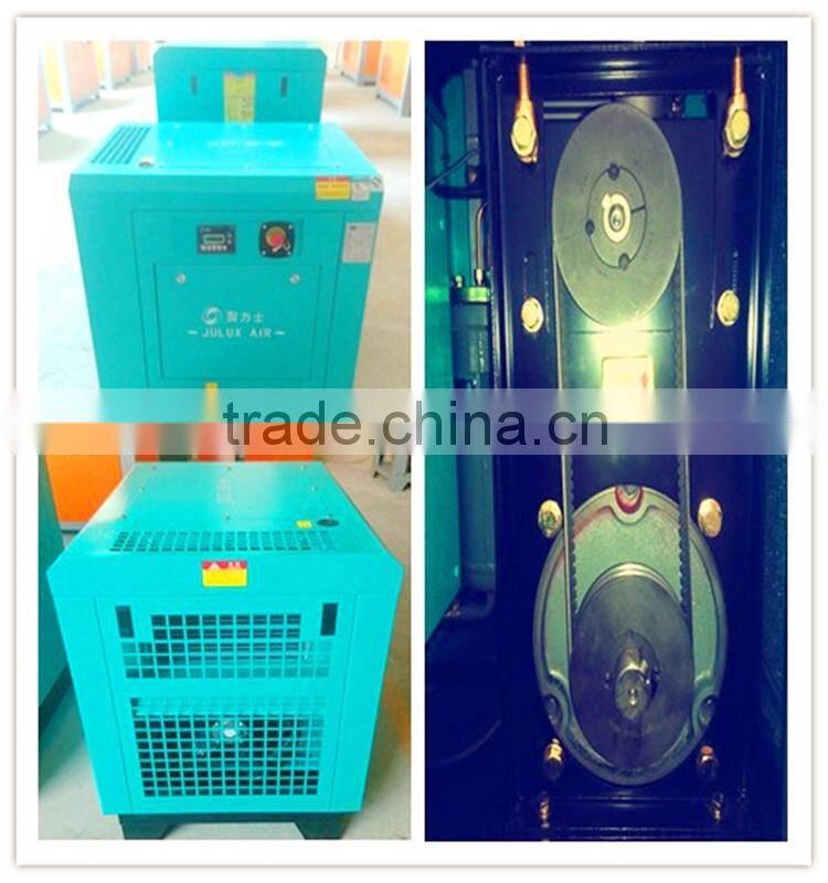 Julux 7.5kw 10hp 12.5 bar cheap electric motor oil less manufacturer high pressure rotary screw air compressor