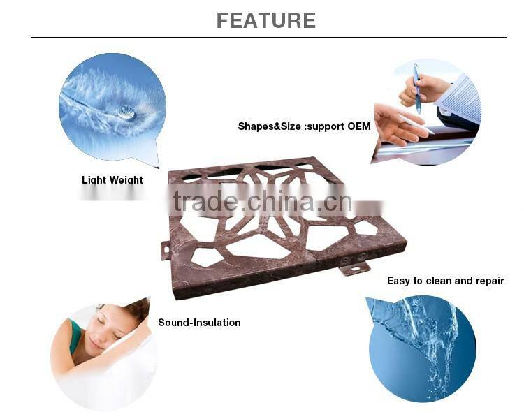 Colorful 0.7mm hot-sale interior aluminum carved wall panel canopy