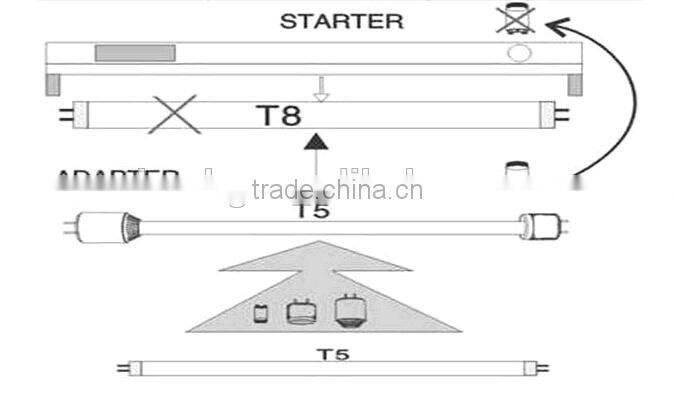 Energy Saving T8 to T5 fluorescent lamp adapter adaptor light