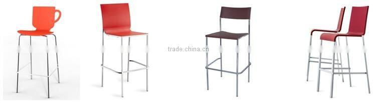 Commercial Use Leisure Plastic Wood Bar Chair Modern