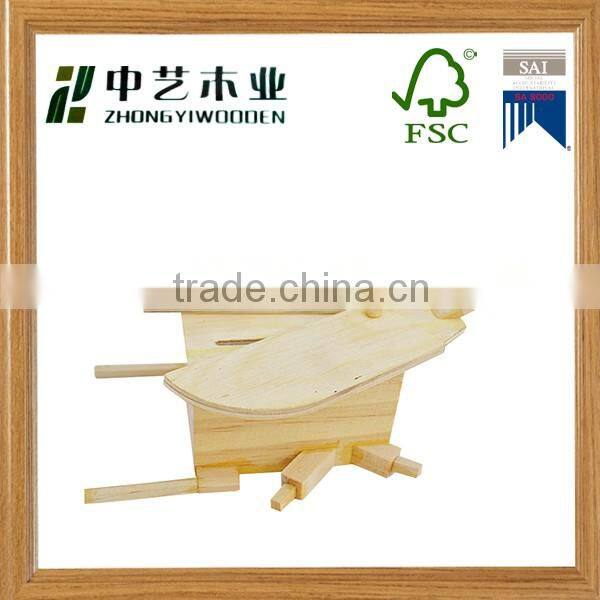 2016 unfinished handmade DIY natural colour customized logo wooden magnetic wooden educational toys