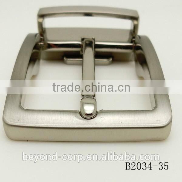Formal type clip pin buckle brush nickel plated with zamack casting pin and loop teeth clip buckle