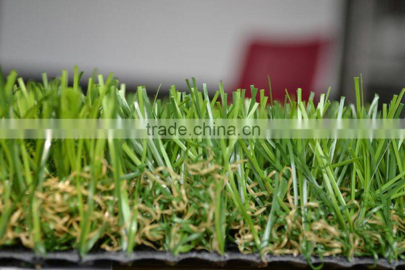 Nice looking high detx soft 4 tones artificial grass for garden