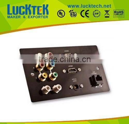 double gang multimedia wall connection