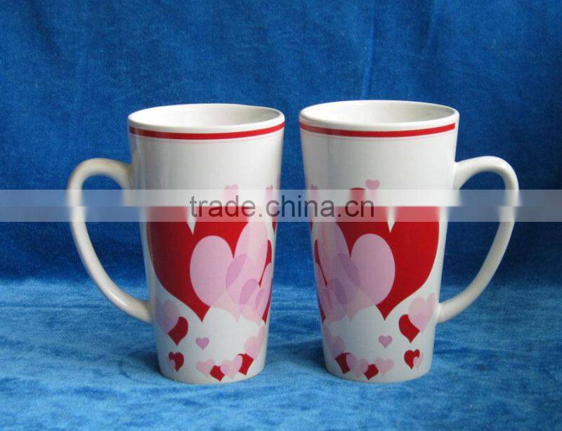 Promotional Ceramic V Shape mug