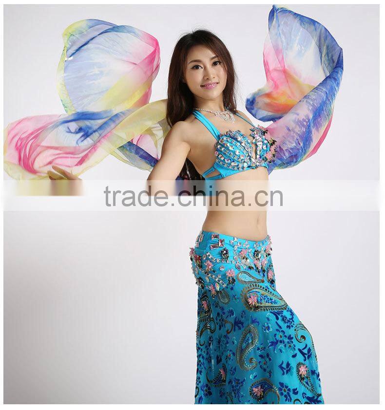 Wuchieal 3 Gradient Color Rayon Belly Dance Veils