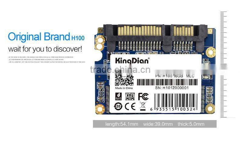 Original Brand KingDian Hard Disk 16GB Half slim sata2 Solid State Drive SSD internal hard drive price(H100 16GB)